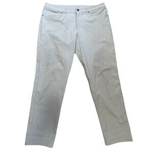 Lululemon Pants Mens 36x32 Khaki Tan ABC Classic Fit 5 Pocket Warpstreme Perform